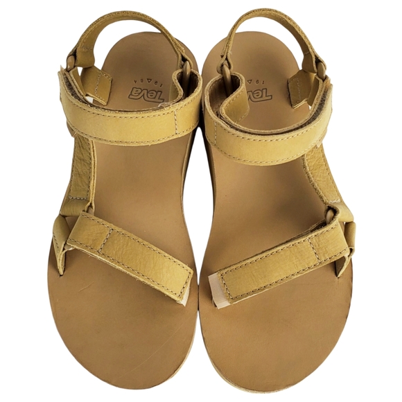 Teva midform universal leather strappy sandals desert sand - Picture 10 of 14